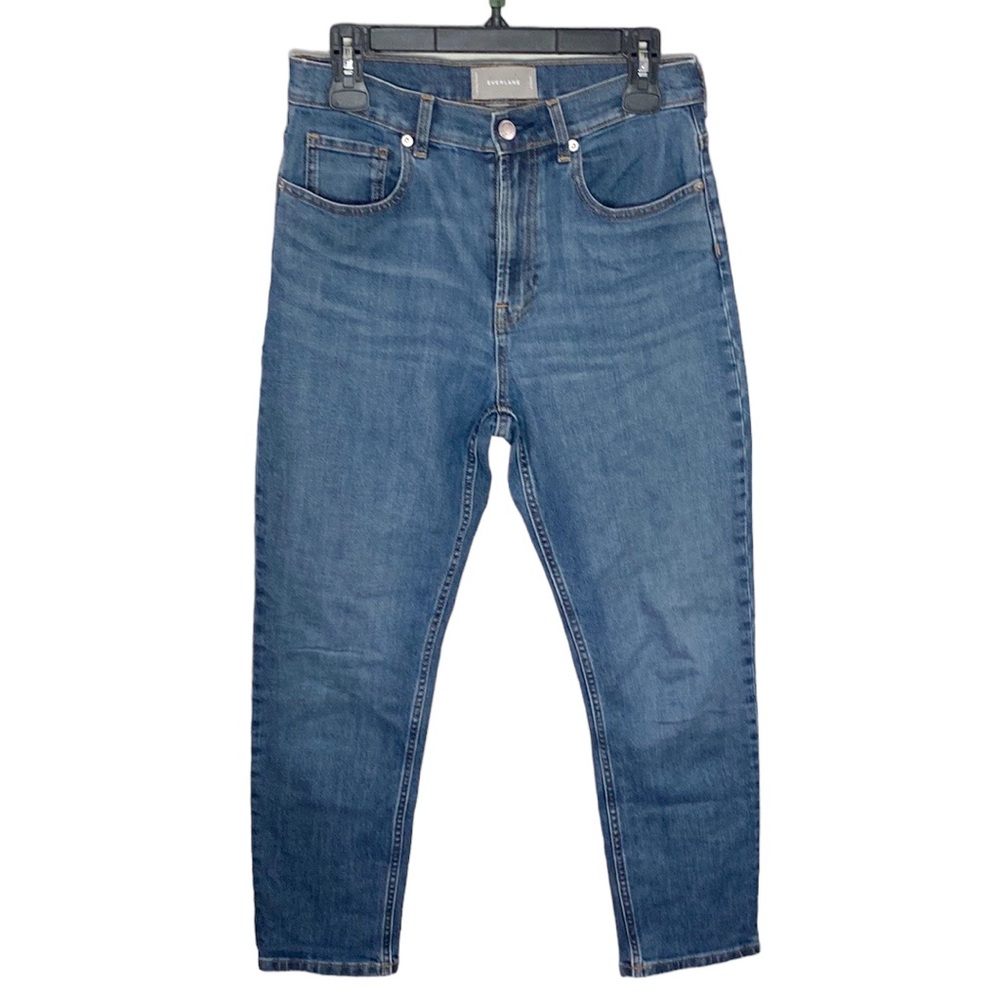 Everlane high rise straight leg light wash jeans size 28